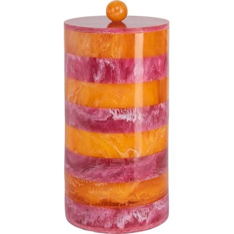 Pot de rangement en résine rose et orange - rose et orange (1/5)