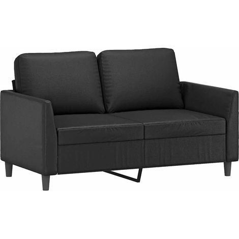 Canapé  Sofa à 2 places Noir 120 cm Similicuir