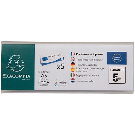 Exacompta Tischnamensschild 85358D PMMA 210x75mm 5St. (1/4)