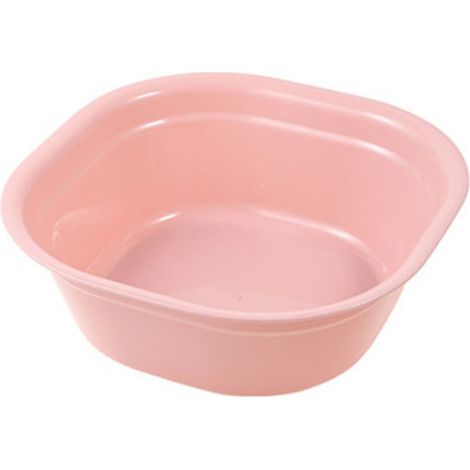 Pedernal rectangular reforzado para niños, rosa, de paredes gruesas, 24 cm, portátil, multiusos, de plástico. (1/5)