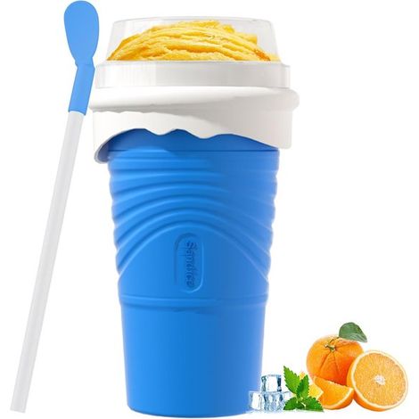 Macchina per granite da 500 ml, bicchieri per granite, stampi per ghiaccio con cucchiaio e cannuccia inclusi, macchina per granite per uso domestico, bicchieri per granite verdi (1/5)