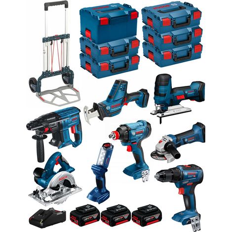 Bosch professional bosch kit 18v bk802 (gst18v-lis+gks18v-li+gbh18v-21+gws18-125v-li+gsr18v-55+gsa18v-lic+gdx18v-180+gli18v-300+3x5,0ah+gal18v-40) 8435587915874