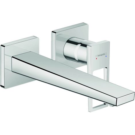 Hansgrohe Metropol - Grifo monomando de lavabo empotrado, instalación de 2 orificios, cromo 74526000 (1/2)