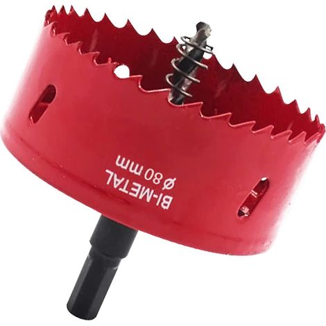 M42 HSS Scie Cloche Bi-Métal 80mm, Scie Trèpan Pour Fer, Aluminium, Bois, Cloison Sèche, Tuyau, Plastique, Panneau De Fibres De Bois (1/5)