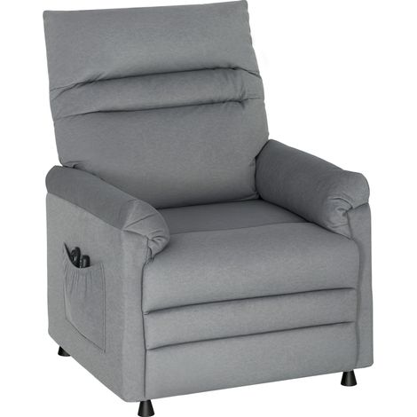Sillón Relax Reclinable Eléctrico con Calor Lumbar Masaje Vibración Motor Silencioso Función de Memoria Gris (1/5)