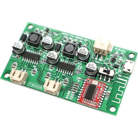 Récepteur Audio stéréo Bluetooth 2x6W DC 3.7V / 5V Carte Audio amplificateur de Puissance à Double Canal pour Haut-Parleur Bluetooth (1/5)