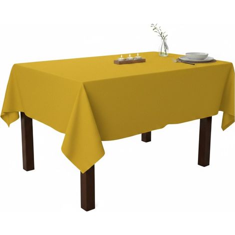 Nappe en polyester Essentiel 150 x 300 cm jaune