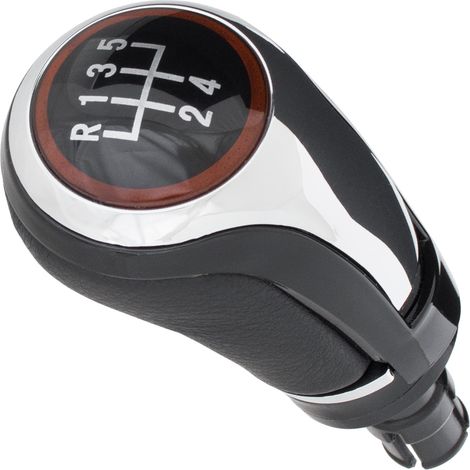 Pomo de cambio de marchas VW Golf VII 2012 - NEGRO + CROMADO DISE脩O GTI DE 5 VELOCIDADES (1/5)