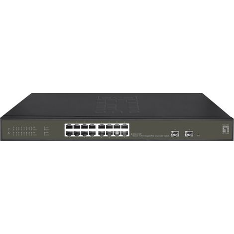 LevelOne GES-2118P switch di rete Gestito L2 Gigabit Ethernet (10/100/1000) Supporto Power over Ethernet (PoE) Nero (1/4)