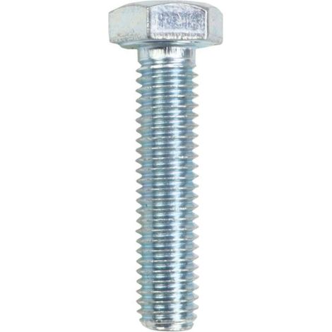 Vis à tête hexagonale, filetage intégral, M8x35, classe 8.8, DIN 933, zinguée blanche (1/3)