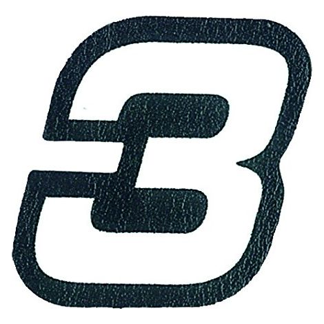 Adesivo Numero 3, Bianco (1/5)