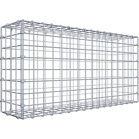Gabiondeco - Gabion 80 cm x 40 cm x 20 cm (L x H x P). mailles 5 x 5 cm. Fermeture par anneaux en c - Made in Germany (1/5)