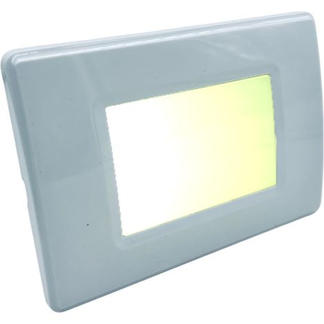 Faretto Led segnapasso lampada muro per scatola 503 doppia funzione fisso e emergenza 220v luce bianca naturale (1/5)