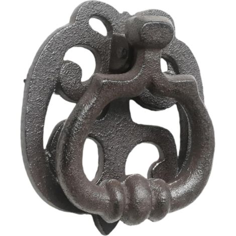 Heurtoir de porte en fer forgé, poignée rustique classique, 11,4 (1/4)