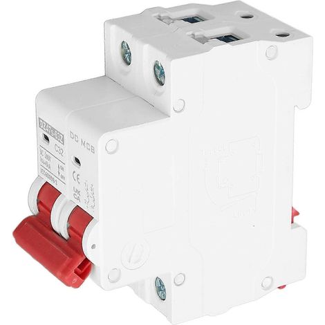 2-poliger Kleinleistungsschalter, 6000 A Abschaltvermögen, DIN-Schienenmontage, Mini-Leistungsschalter, DC 500 V, 32 A