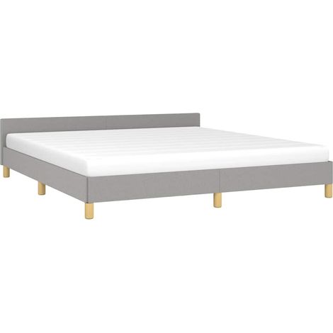 Cama sin colchón tela gris claro 160x200 cm vidaXL (1/4)