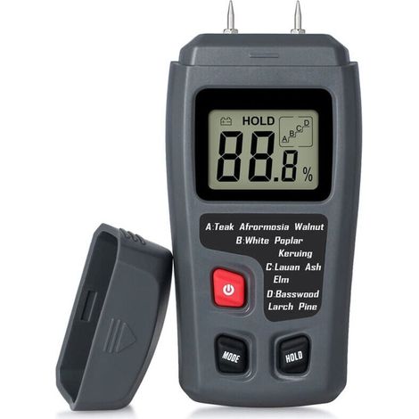 Testeur d'humidité du bois portable - LCD - Pour détecteur d'humidité du bois - Pour la mesure de l'humidité du papier de bois de chauffage (1/5)