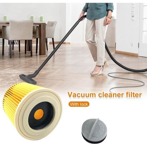 Filtre compatible KARCHER A WD avec verrouillage (1/4)