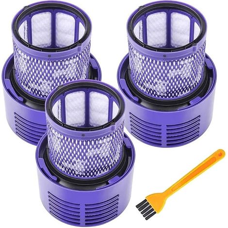 Confezione da 3 filtri HEPA lavabili con spazzolino per Dyson Cyclone V10 / SV12 (codice articolo 969082-01) (1/4)