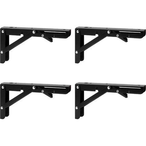 Twosomes Lot de 2 supports pliants compacts 40,6 cm pour salle de bain, balcon, capacité de 50 kg (1/5)