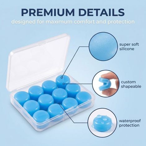 Bouchon D Oreille - Silicone Souple - Pour Sommeil Piscine Et Environnements Bruyants - 12 Paires (1/5)