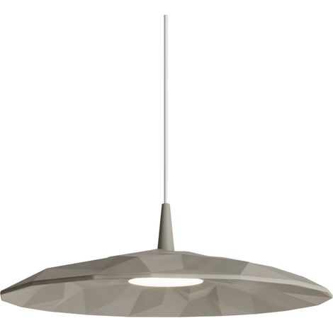Angled Lampe À Suspension À Led Design En Céramique Grise Avec Géométrie Prismatique, 8W 3000K, Diamètre 40Cm, Idéale Pour Intérieurs Modernes (1/2)