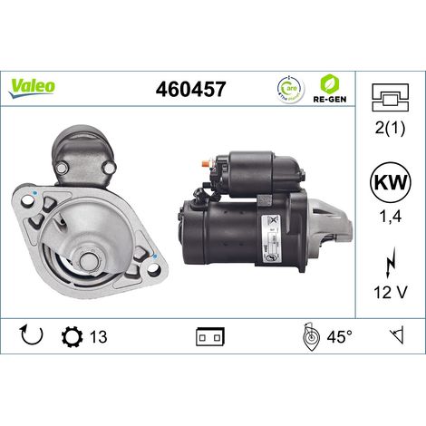 Démarreur VALEO 460457 CHEVROLET 1202591 31200-PLZ-D00 31200PLZD00 6202000