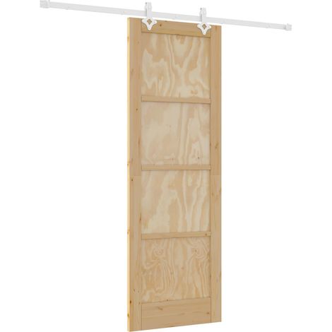Maison Exclusive - Schiebetür Natürlich und Weiß 73,5 x 211 cm