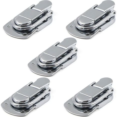 Kippriegel mit Hebelverschluss, 5 Stück, Edelstahl-Kippriegel für Schachteln, Geschenkboxen, Schubladen, Schränke, Erste-Hilfe-Sets, Werkzeugkästen