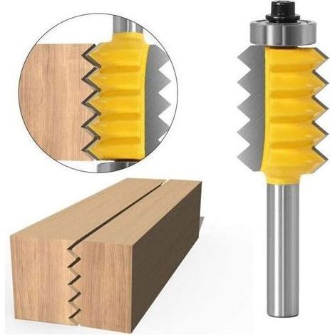 Fräser für Oberfräse 8mm – Gehärteter Stahl mit YG6X-Hartmetallspitze – Sauberer Schnitt für Hartholz – Zahnbreite 33mm (1/4)