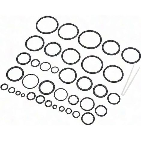 Kit 383 joints toriques en caoutchouc, assortiment 4138938, adaptable pour compresseur d'engin de chantier HITACHI Zacks (1/2)