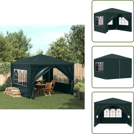 Tente de réception 3 x 3 m Vert - Tente De Réception - Abri Jardin - Gazebo - Parasol - Auvent (1/5)