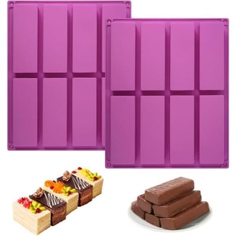 Moule à pâtisserie - Silicone - 2 Pièces - 8 Cavités - Antiadhésif - Résistant à la chaleur (1/4)