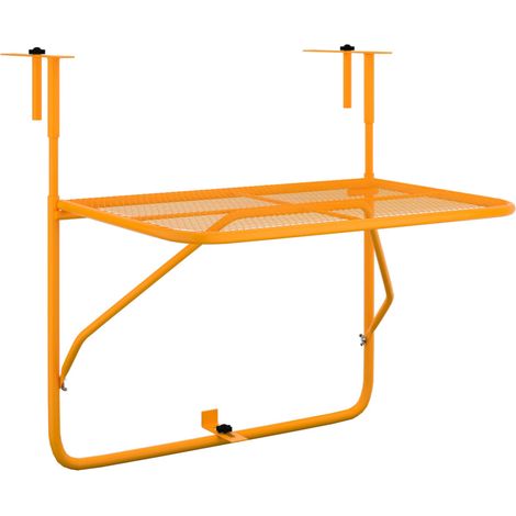 Table de jardin,Table de balcon Jaune 60x40 cm Acier CFW34439 (1/5)