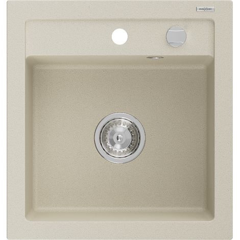 Mexen Vito 1-Becken-Granit-Spüle 520 x 490 mm, Beige - 6503521000-69
