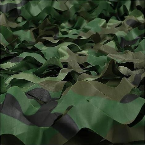 Voile d'ombrage Rectangulaire Design Ombrière Camouflage,Toile D'ombrage Ajourée Camouflage, 4x6,Bois (1/5)