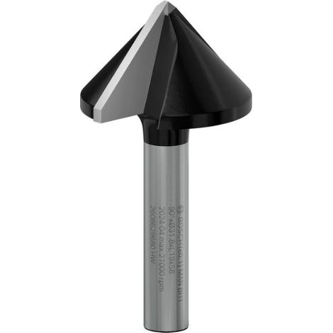 Bosch PRO  Fresa ranuradora  en V  90° x  Ø 31,8  mm Mango  8 mm  - 2608629680 (1/4)