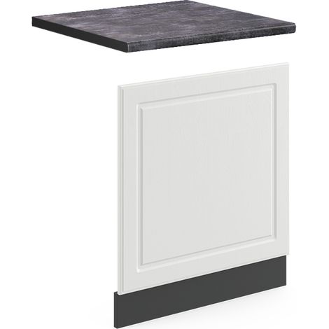 Panel frontal R-Line, Blanco casa de campo, 60 cm , ET Antracita, Vicco
