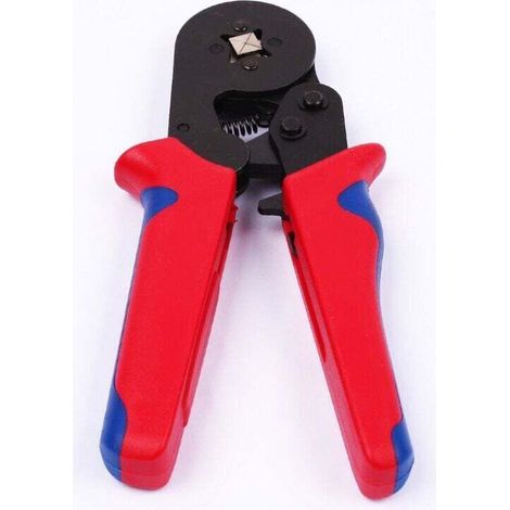 Alicates de crimpado, herramientas de crimpado de casquillos de 0,25-10 mm²/AWG 23-7, herramienta de crimpado de cables con trinquete autoajustable, alicates para reparación eléctrica y crimpado de ca