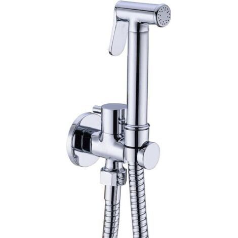 Bidet-Sprühgerät, tragbares Kupfer-Bidet-Sprühset mit Messing-Absperrventil, verchromt FLITI (1/5)