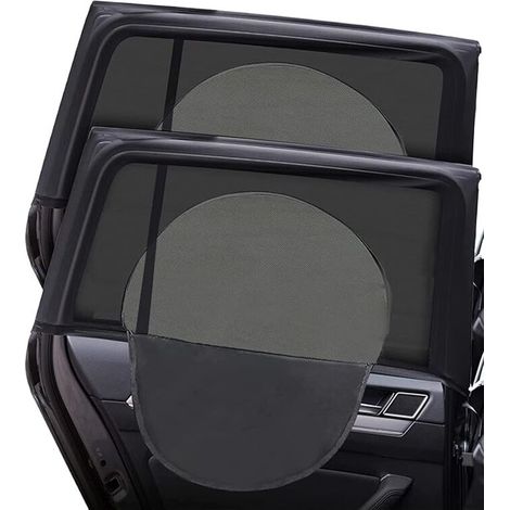 Pare-soleil pour poussettes, lot de 2 pare-soleil pour fenêtre de voiture pour enfants, pare-soleil pour poussettes avec protection UV, pare-soleil universel pour fenêtre arrière de voiture (gauche + (1/4)
