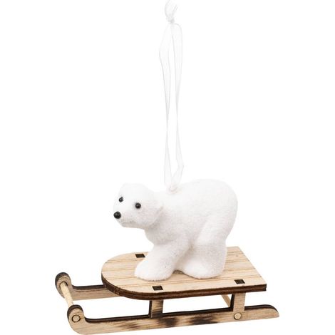 Thema Eisbär Schlitten 10cm Polystyrol - Atmosphera créateur d'intérieur