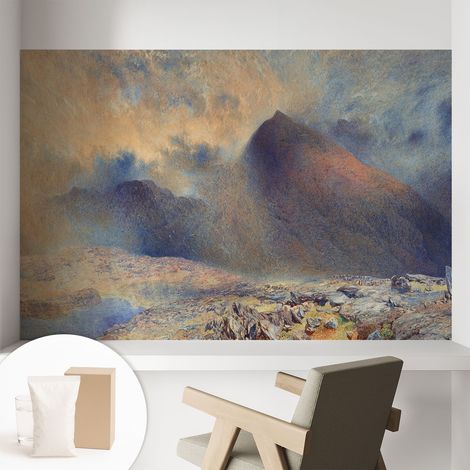 Papier peint intissé mural installation rapide du papier peint durable et résistante - Colle incluse gratuite Paysage montagneux 104x70 cm (1/5)