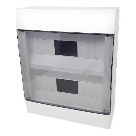 Centralino da parete 24 moduli bianco con portello fumè 280x345x105mm IP40 FAEG - FG14424B