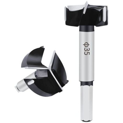 Pr Mèche Forstner en Carbure de Tungstène 35 mm pour Bois Dur, Perceuse, Coupe-Bois, Kit d'Outils pour Plastique, Contreplaqué (1/4)