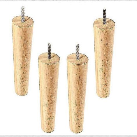 Un ensemble de 4 pieds de canapé en bois de style médiéval - pieds de meubles résistants de 12 cm, faciles à personnaliser. (1/5)