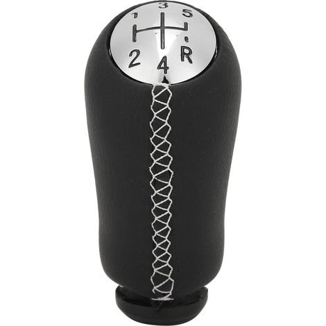 Pomo de cambio de marchas FOREHILL de 5 velocidades, repuesto, plateado/negro, para Kangoo 2009 (1/5)