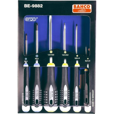 BAHCO Juego de destornilladores de diseño ergonómico 6 piezas BE-9882