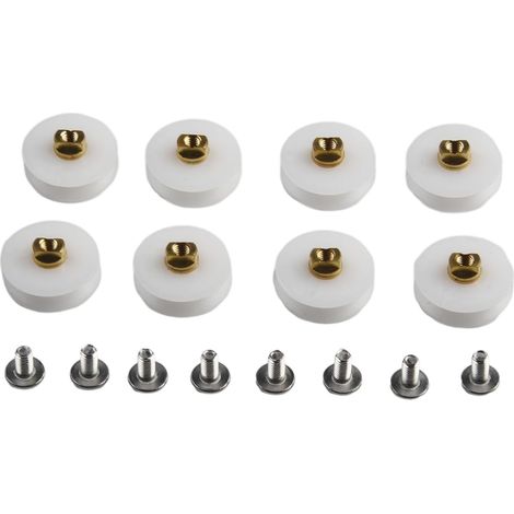 User Friendly Replacement Wheels for Shower Doors, 8 Nylon and Brass Rollers for Smooth Operation (1/5)
