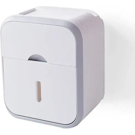 Boîte de porte-papier hygiénique sans poinçon boîte de rangement de mouchoirs étanche support de salle de bain mural cuisine salle de bain support de rangement gris